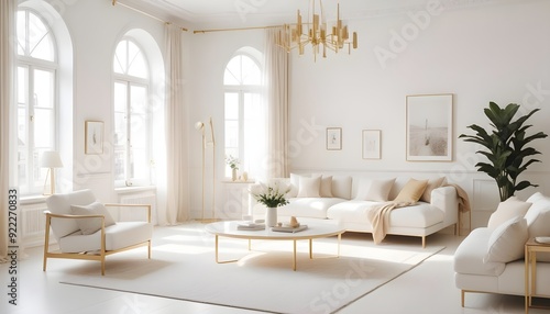 Photo interior modern design room 3d illustration