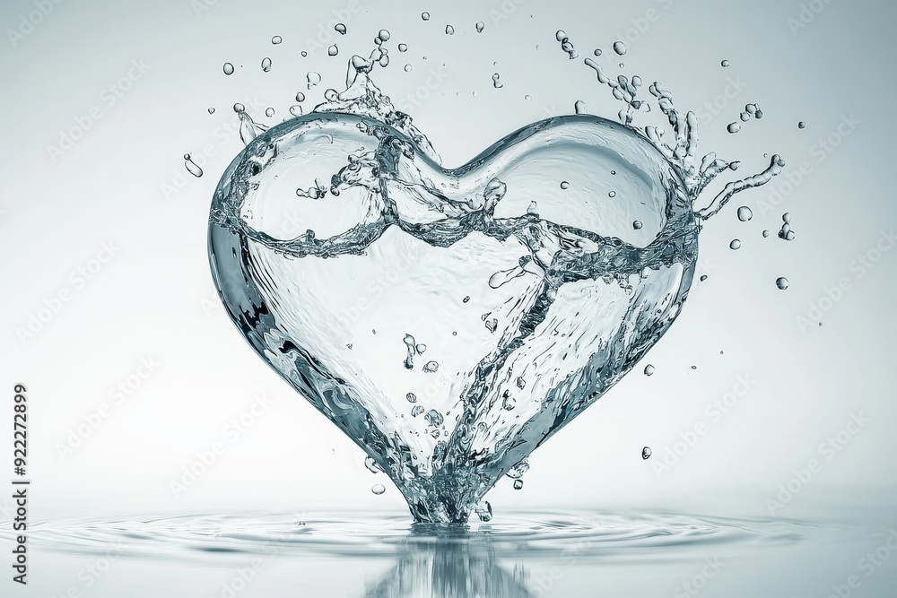 - Stock image - An isolated water heart on a transparent background - Stock image - An isolated water heart on a transparent background