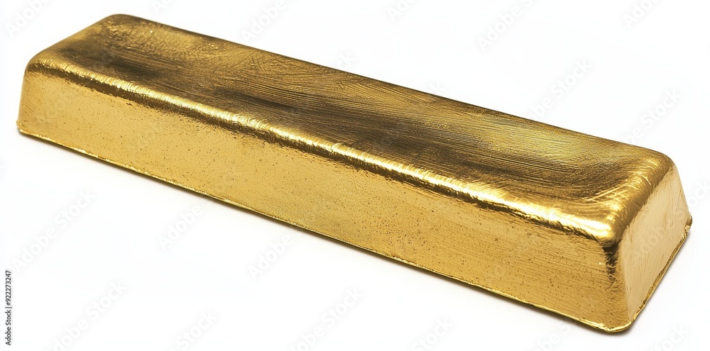 An isolated gold bar with a transparent background - Stock Image An isolated gold bar with a transparent background - Stock Image