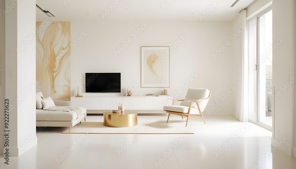 Fototapeta premium Photo interior modern design room 3d illustration