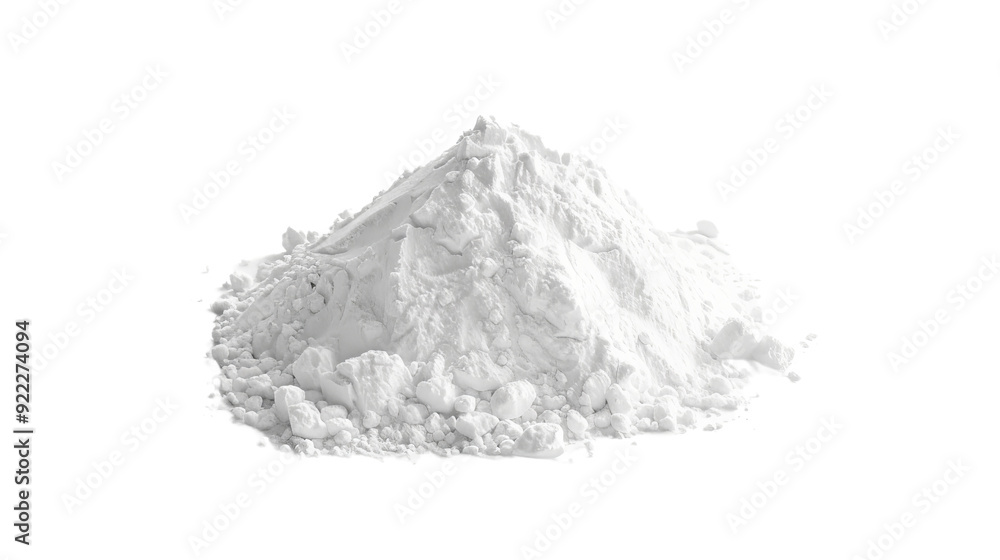 Isolated White Powder Formed into a Mountain Shape Without Background. Isolated White Powder Formed into a Mountain Shape Without Background.