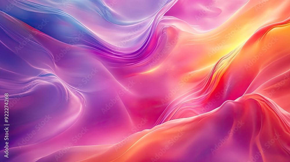 Fototapeta premium Elegant 3D colorful background featuring soft, abstract patterns and bright colors, creating a soothing visual