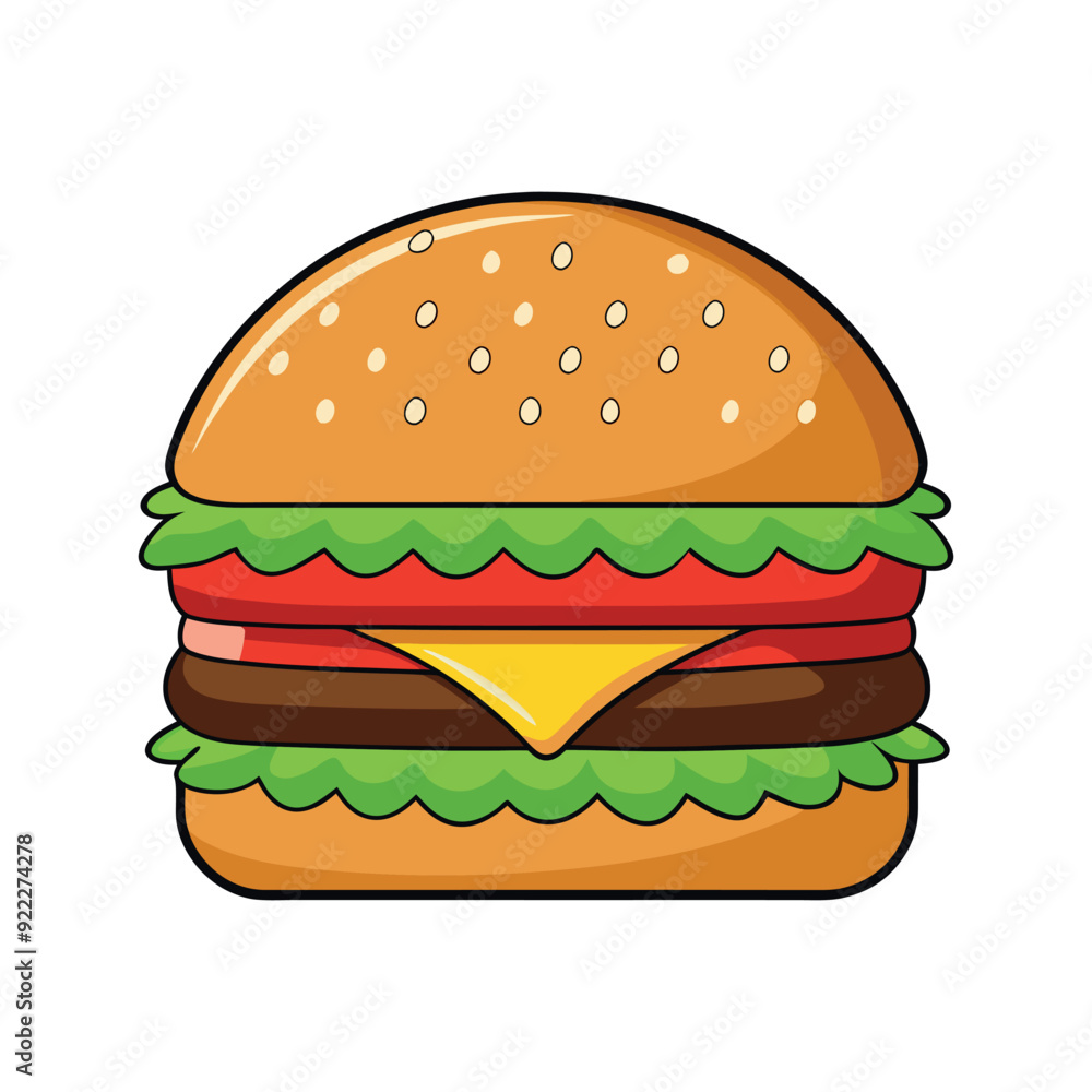 hamburger isolated vector template illustration hamburger isolated vector template illustration