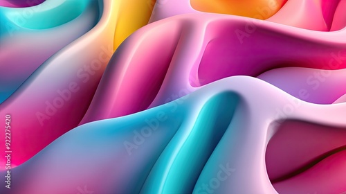 Gorgeous 3D colorful background with dynamic, wavy patterns and a rich mix of hues creating a vibrant look