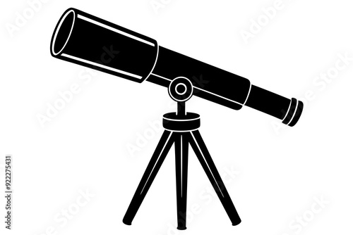 Telescope silhouette vector illustration