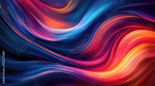 Wallpaper Mural Gorgeous 3D colorful background with flowing, wavy patterns and bright, vivid colors creating a striking visual appeal Torontodigital.ca
