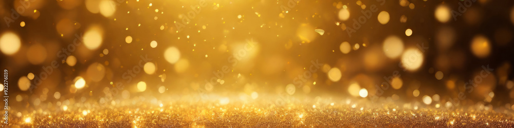 Golden abstract background with a bokeh circle and shiny stars. New year, birthday, holidays celebration. Golden abstract background with a bokeh circle and shiny stars. New year, birthday, holidays celebration.