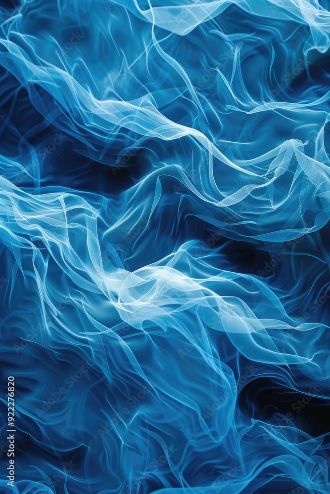 Fototapeta premium Abstract blue background, curvy blue pattern background, Technology, defocused blue gradient.