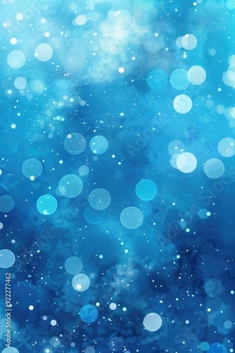 Abstract blue blurry unfocused sparkle glitter blue bokeh background wallpaper with copy space. Blue Christmas glitter design background.