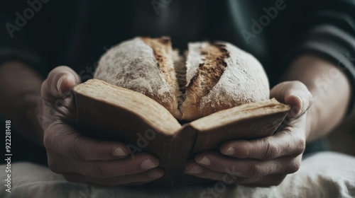 Give us this day our Daily Bread - Bible Passage of The Lord's Prayer Illustrating Christian Principles of Simplicity in Life, Faith, and Reliance on God