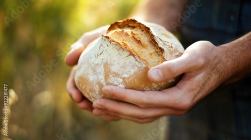 Give us this day our Daily Bread - Bible Passage of The Lord's Prayer Illustrating Christian Principles of Simplicity in Life, Faith, and Reliance on God