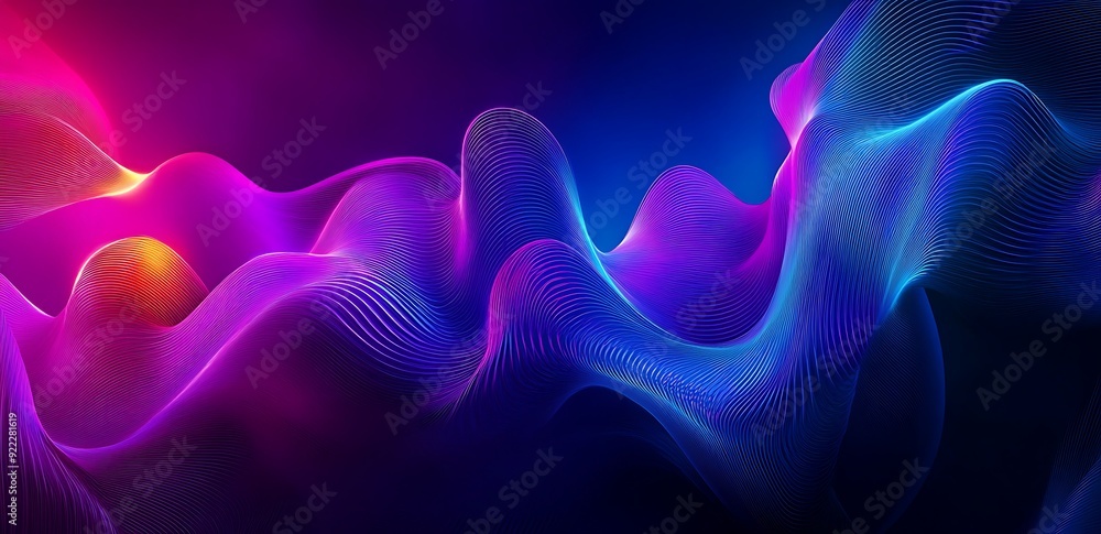 Obraz premium Abstract Electric Waveforms