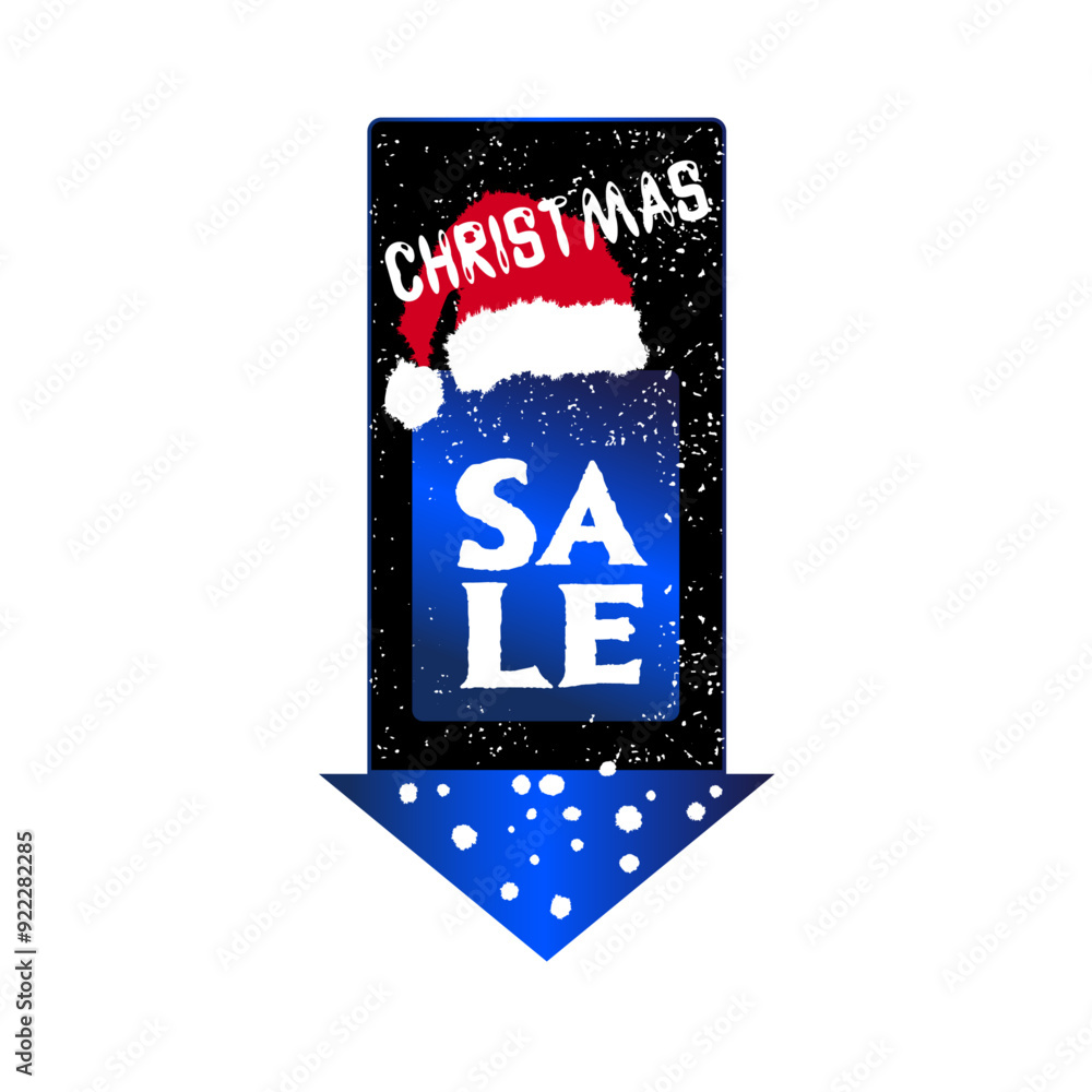 Christmas sale pointer arrow on a white background. Vector illustration Christmas sale pointer arrow on a white background. Vector illustration