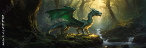 Majestic Midnight Dragon Roaring Under Full Moon | Dark Fantasy Art