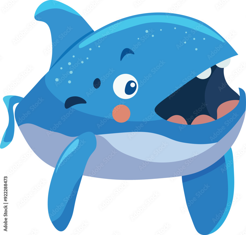 Fototapeta premium Whale. Cute whale illustration. Vector illustration
