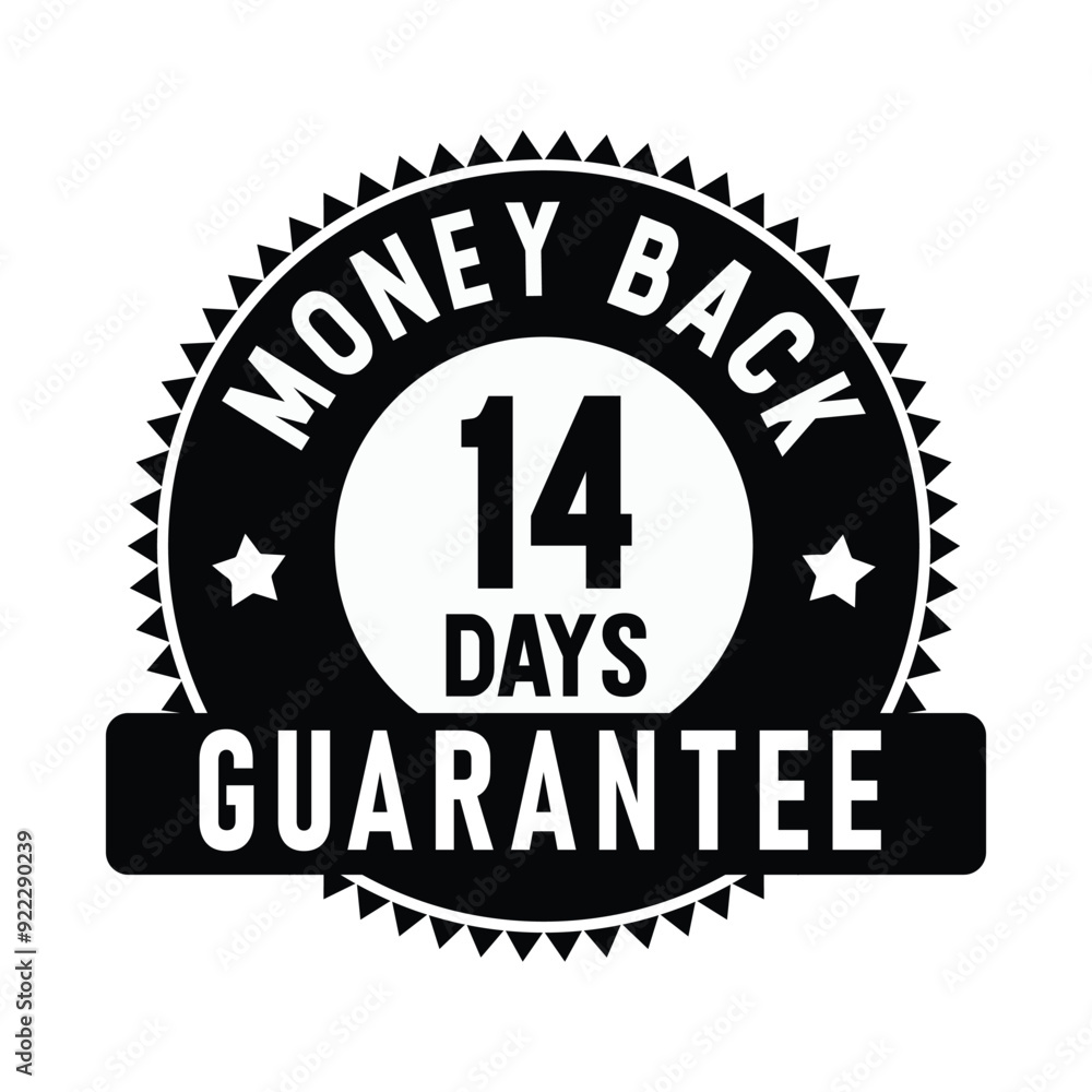 Fototapeta premium 14 Days Money Back Guarantee | Money Back | Icon | Vector