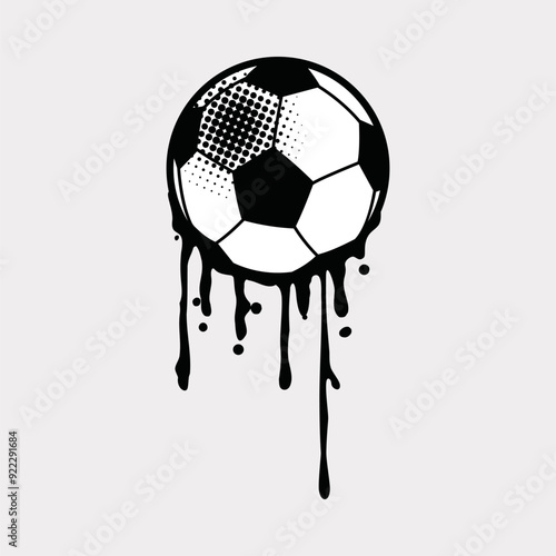 Graffiti Soccer ball icon , isolated with a white background.