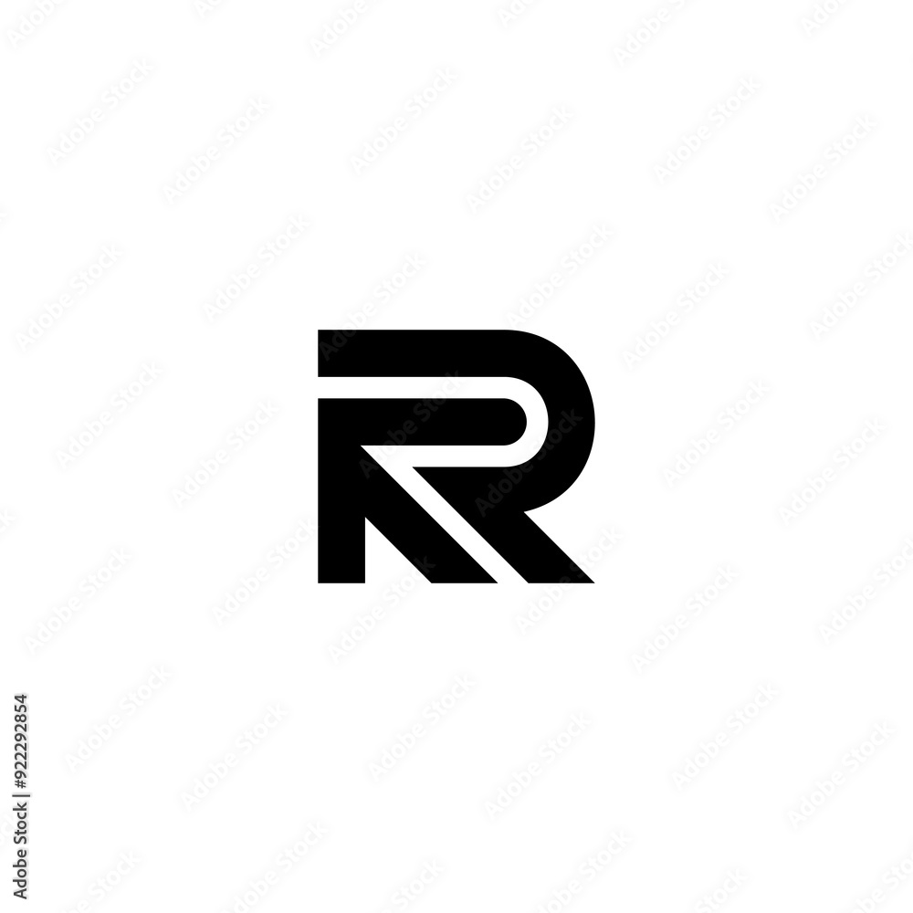 Letter R initial monogram with arrow symbol logo design vector Letter R initial monogram with arrow symbol logo design vector