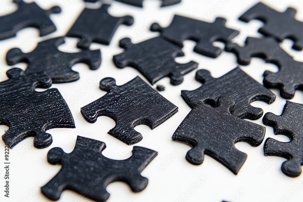 Puzzle Pieces on White Background Puzzle Pieces on White Background