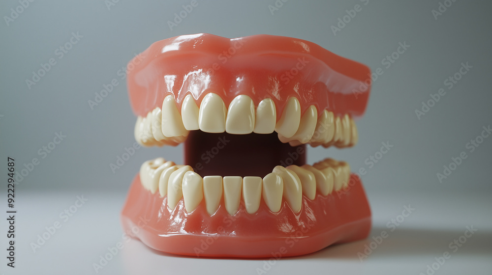 Obraz premium Denture isolated on light background