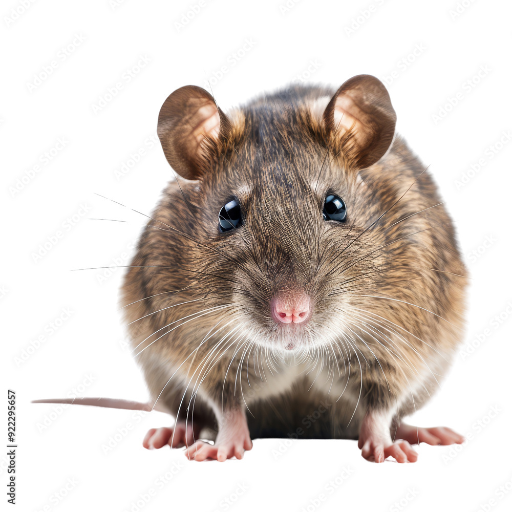 Isolated Norway Rat with Detailed Fur and Expressive Features. Isolated Norway Rat with Detailed Fur and Expressive Features.