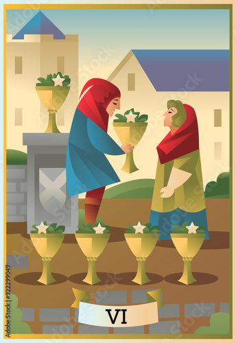 six of cups minor arcana tarot cards
