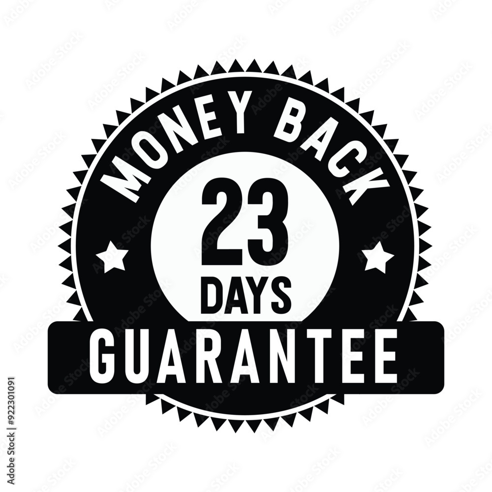 Fototapeta premium 23 Days Money Back Guarantee | Money Back | Icon | Vector