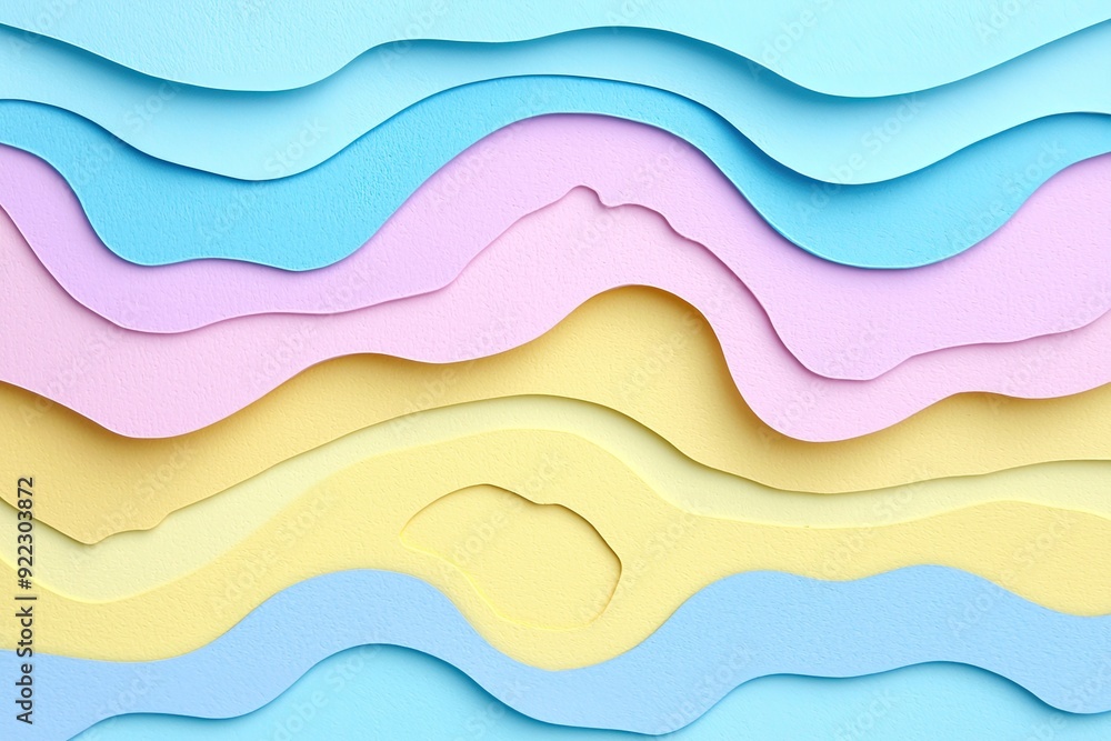 Colorful waves of paper create a dynamic and artistic background, ideal for crafts, design, and creative projects. Colorful waves of paper create a dynamic and artistic background, ideal for crafts, design, and creative projects.