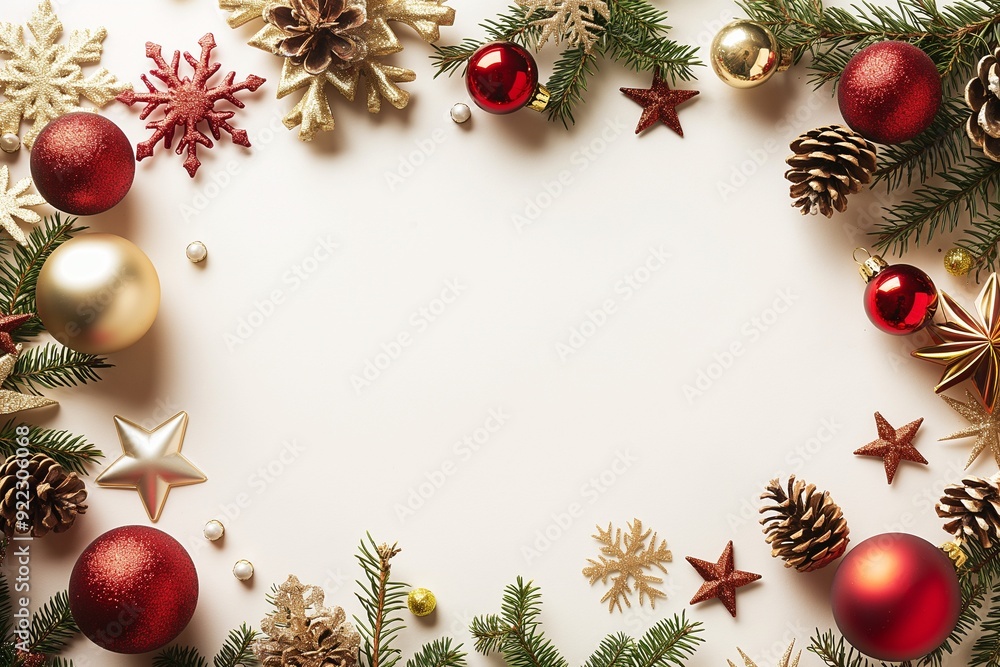 christmas postcard with blank center copy space christmas postcard with blank center copy space