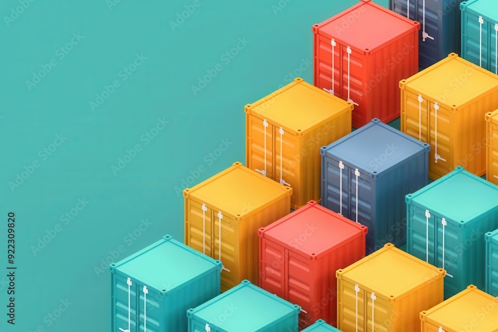 Supply chain analytics, intricate logistics data, flat design illustration Supply chain analytics, intricate logistics data, flat design illustration