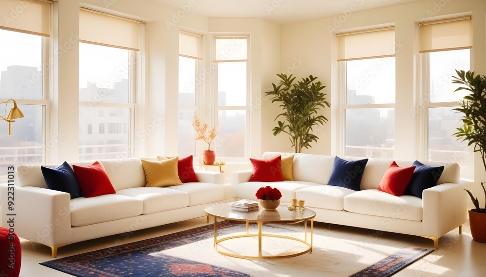 Photo interior modern design room 3d illustration Photo interior modern design room 3d illustration