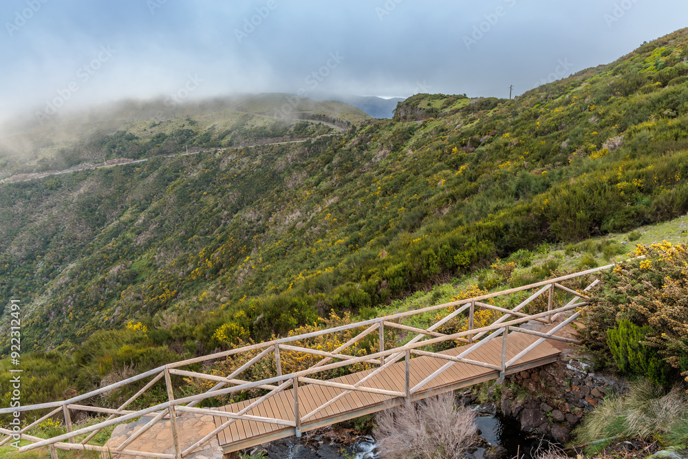 Landscape around Rabacal and Levada do Risco on the island of Madeira