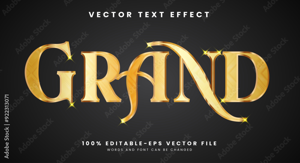 Grand editable text effect Template Grand editable text effect Template