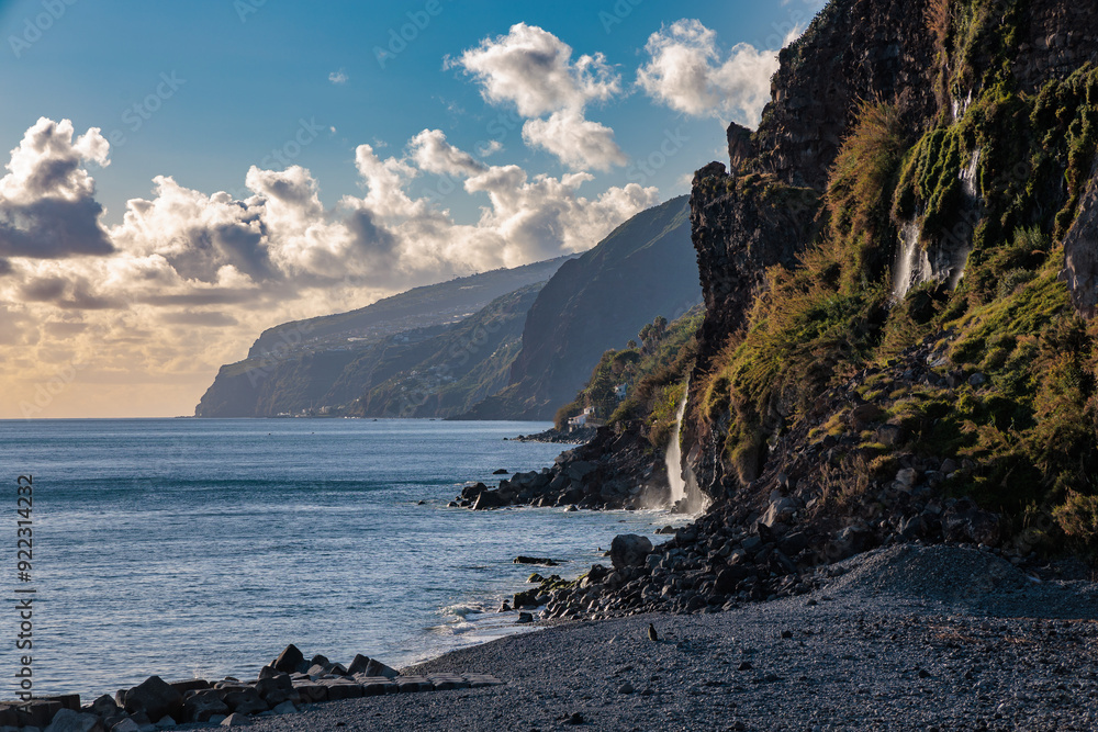 Early evening landscape and ocean mood in Ponta do Sol, Madeira Island