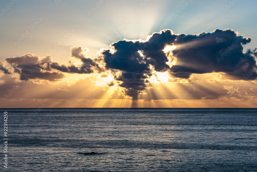 Early evening landscape and ocean mood in Ponta do Sol, Madeira Island