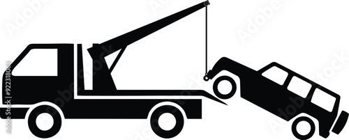 Recovery Van sign, truck accident roadside assistance, Breakdown Recovery truck, Tow trucks, Car towing truck, crane truck service icons, Breakdown lorry Service, assistance service Tow