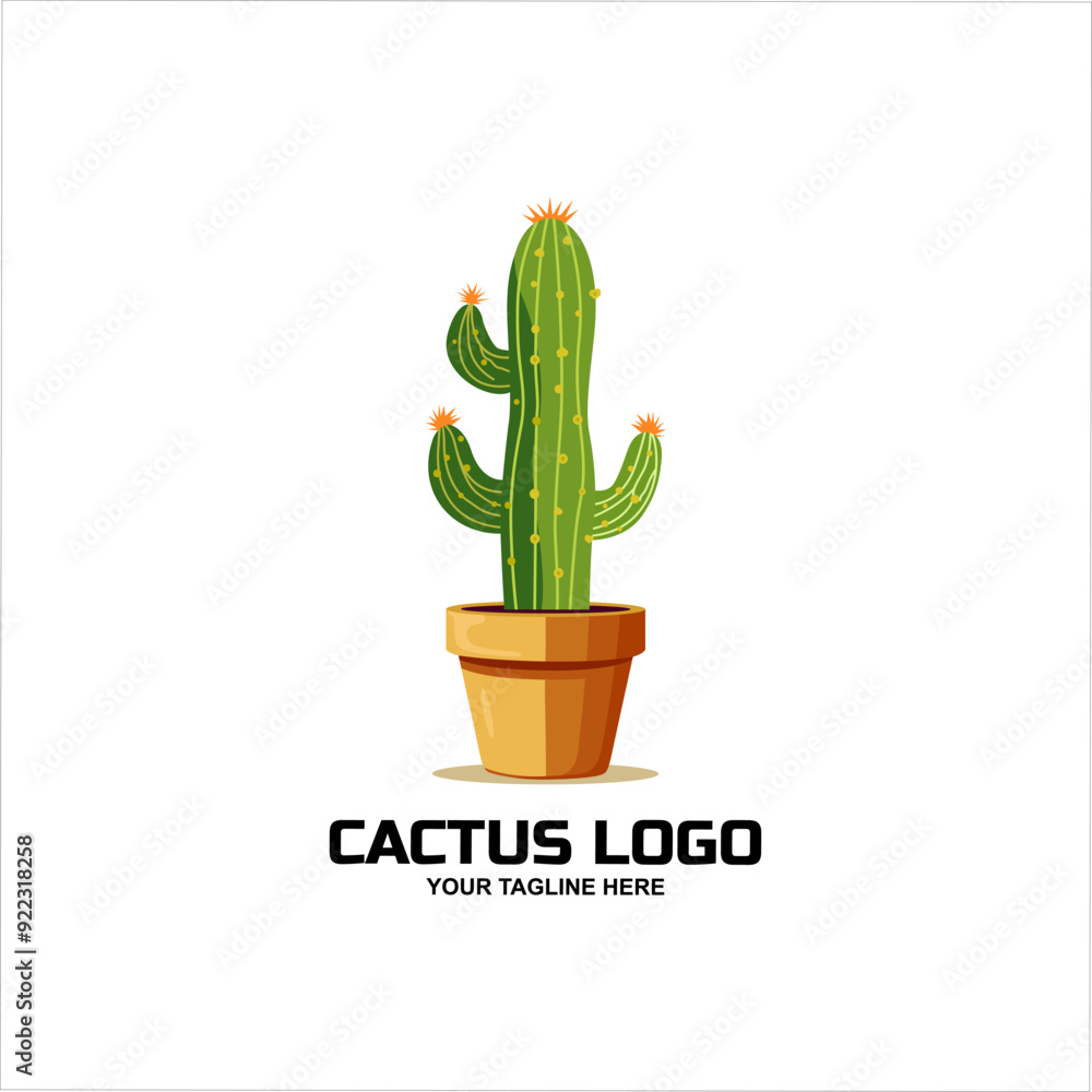 Cactus logo design vector illustration Cactus logo design vector illustration