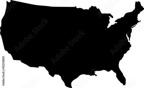 United States America (USA) Map Illustration