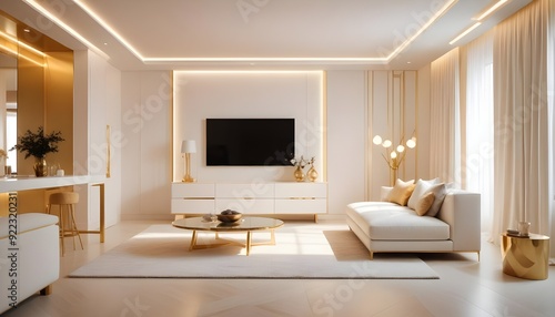 Photo interior modern design room 3d illustration