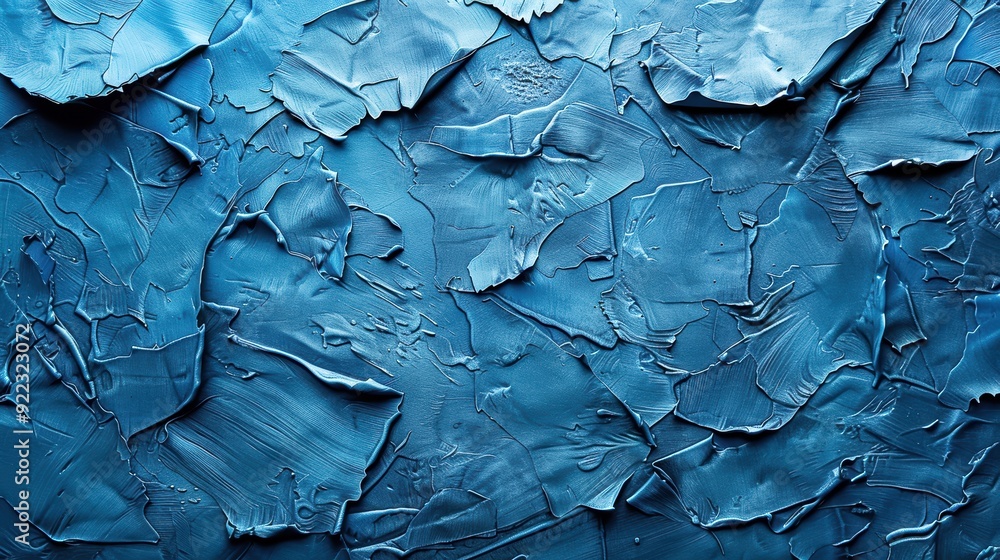 Close-up of textured blue abstract art with layers and shapes creating a dynamic pattern. Ideal for backgrounds or artistic projects. Close-up of textured blue abstract art with layers and shapes creating a dynamic pattern. Ideal for backgrounds or artistic projects.