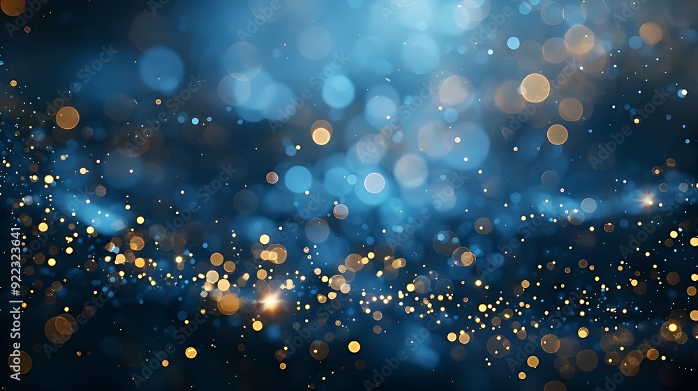 Abstract Blue and Gold Bokeh Light Background Abstract Blue and Gold Bokeh Light Background