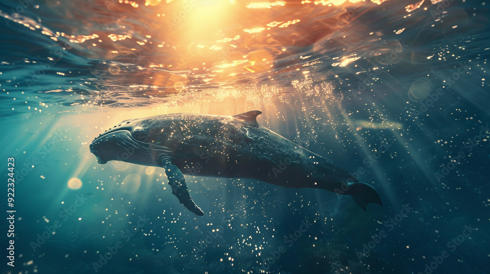 Fototapeta premium whale in the water