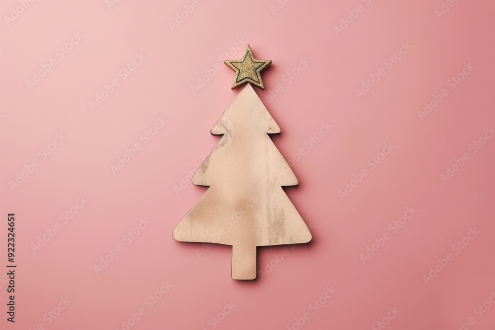 minimal christmas postcard theme with blank copy space isolated on background