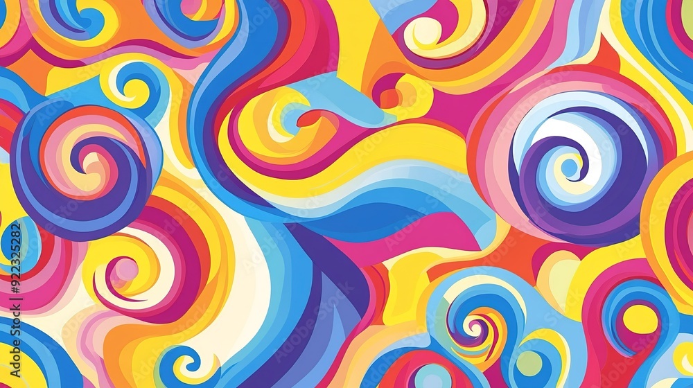Colorful abstract swirl patterns in vibrant hues showcasing fluid shapes and dynamic movement Colorful abstract swirl patterns in vibrant hues showcasing fluid shapes and dynamic movement