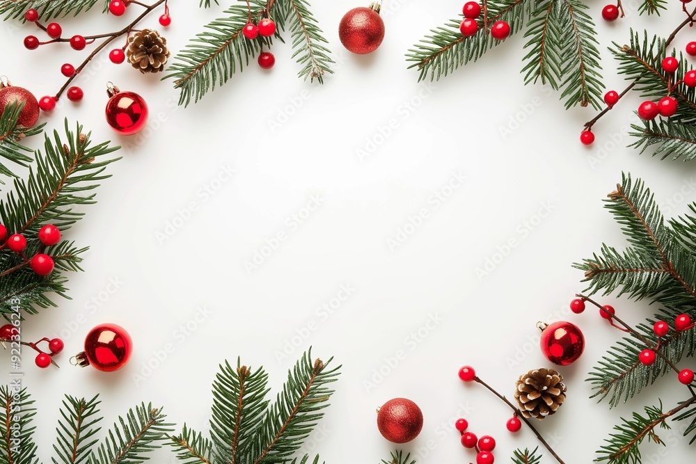 minimal christmas postcard theme with blank copy space isolated on background minimal christmas postcard theme with blank copy space isolated on background