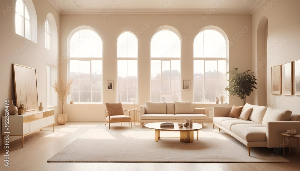 Photo interior modern design room 3d illustration Photo interior modern design room 3d illustration