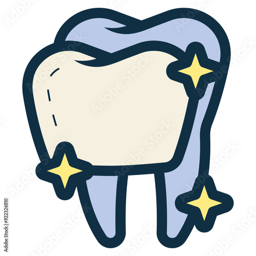 glowing dental veneer icon