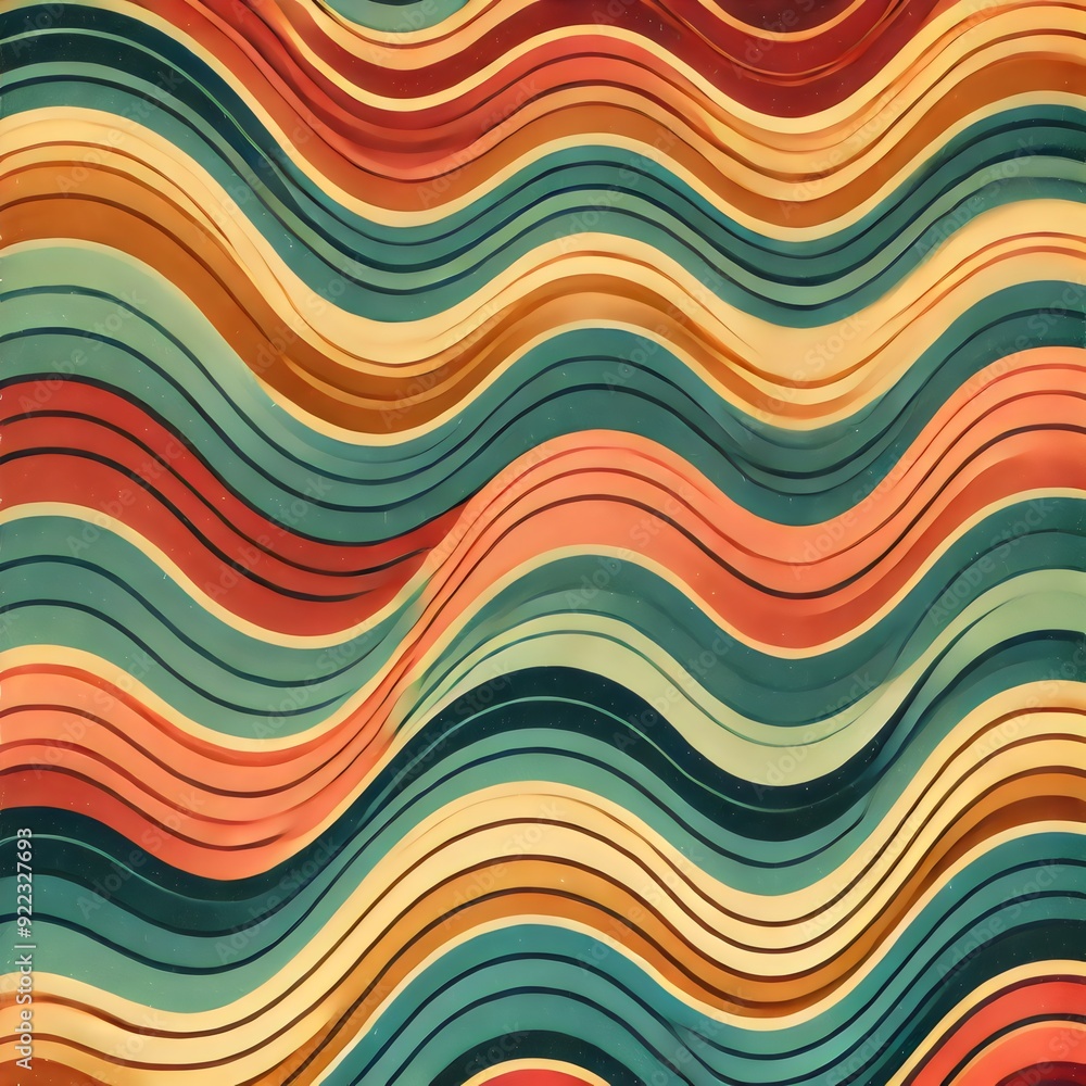 A vibrant and dynamic abstract design featuring wavy lines in rich hues of orange, teal, red, and yellow
A vibrant and dynamic abstract design featuring wavy lines in rich hues of orange, teal, red, and yellow