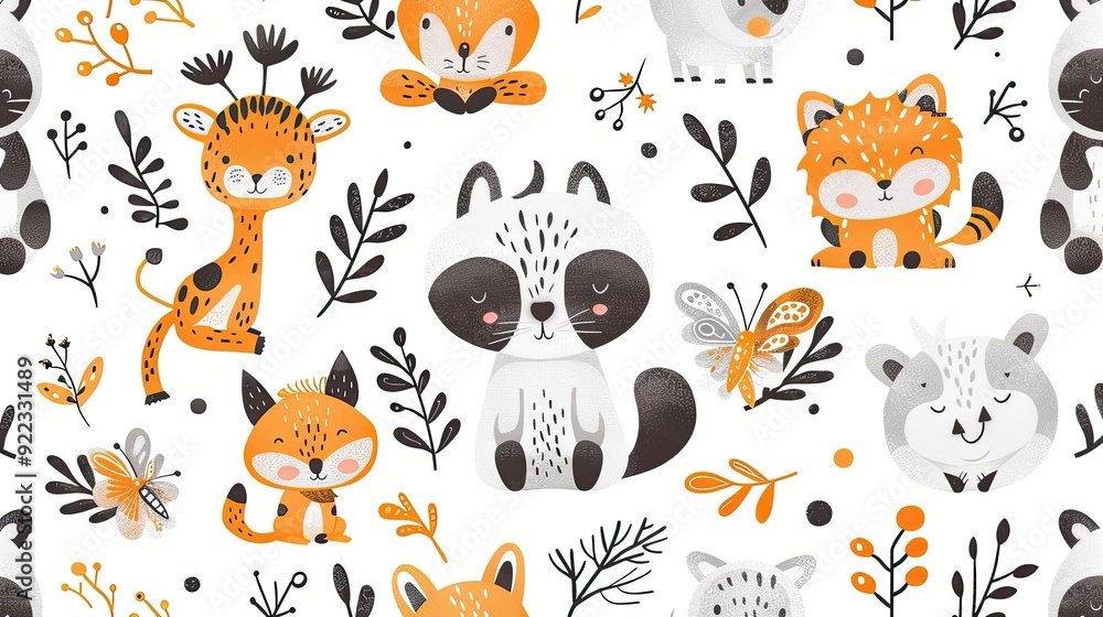 Cute Cartoon Animals Pattern Cute Cartoon Animals Pattern