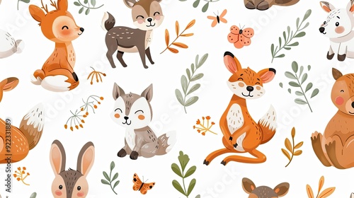 Cute Forest Animals Pattern